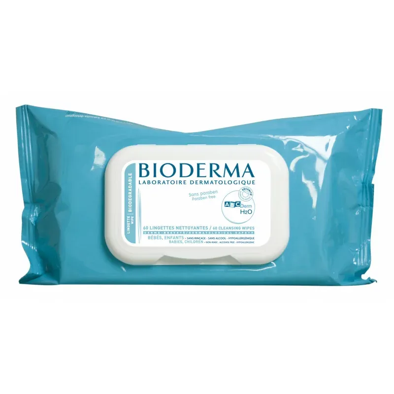 Bioderma ABCDerm H2O Lingettes Nettoyantes X60 3 Bioderma ABCDerm H2O Lingettes Nettoyantes X60