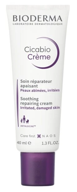 Bioderma CICABIO - Crème Réparatrice Hydratante - Peaux Abîmées Et Irritées, 40ml