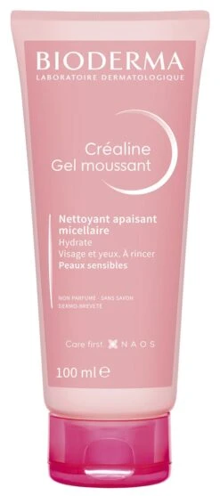 Bioderma CREALINE - Gel Moussant Nettoyant Et Apaisant Micellaire - Peaux Sensibles, 100ml