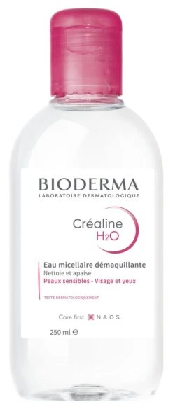 Bioderma CREALINE H2O - Eau Micellaire Démaquillante - Visage Et Yeux - Peaux Sensibles, 250ml