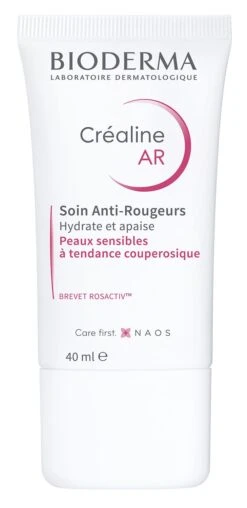 Bioderma CREALINE AR - Soin Anti-Rougeurs Hydratant Et Apaisant - Peaux Sensibles à Tendance Couperosique, 40ml