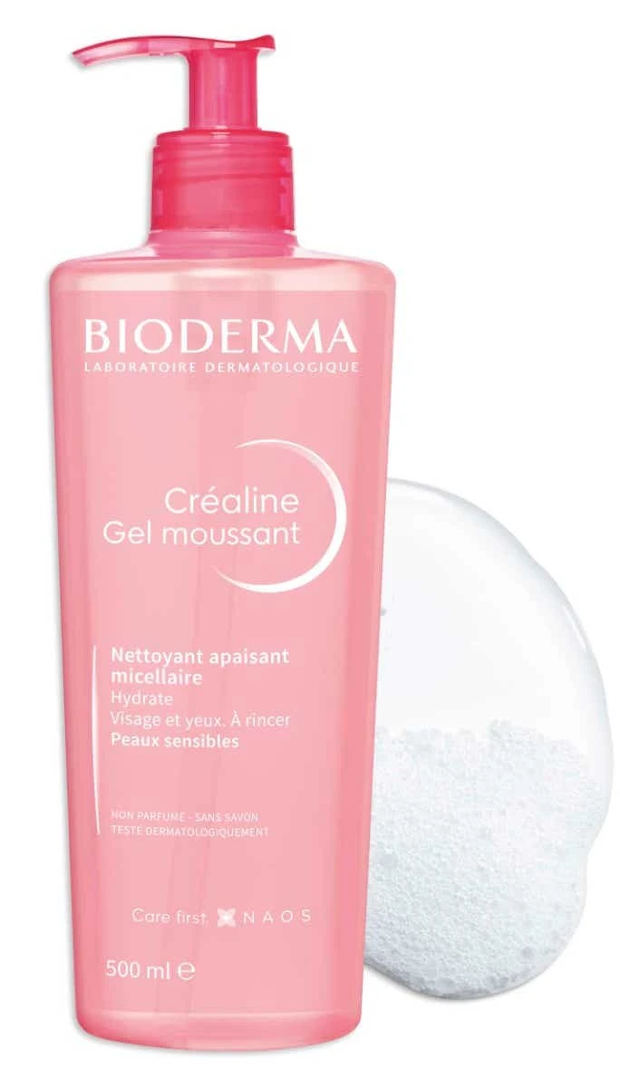 Bioderma CREALINE - Gel Moussant Nettoyant Et Apaisant Micellaire - Visage Et Yeux - Peaux Sensibles, 500ml 4 Bioderma CREALINE - Gel Moussant Nettoyant Et Apaisant Micellaire - Visage Et Yeux - Peaux Sensibles, 500ml – Image 2
