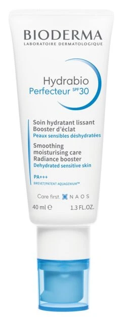 Bioderma HYDRABIO - Soin Hydratant Lissant Booster D'Eclat SPF30 - Peaux Sensibles Déshydratées, 40ml